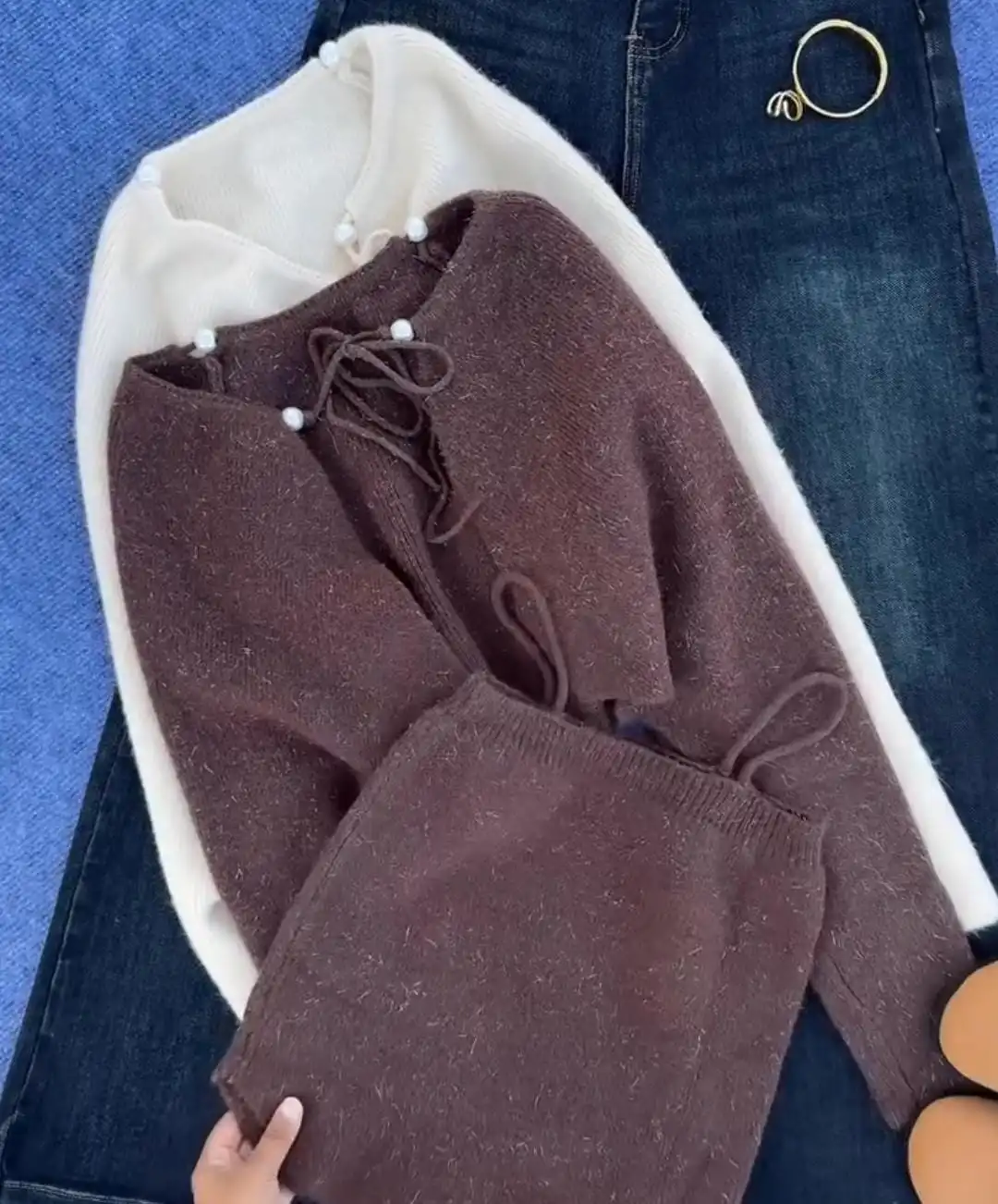 Product image of PEARL ATTACHED CARDIGAN SET