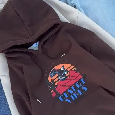 HOODIE WITH DESERT PRINT