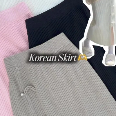 PEARL SLIT SKIRT