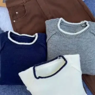 BACKWARD DESIGN WOOLEN SWEATER