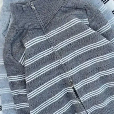 STRIP SWEATER JACKET
