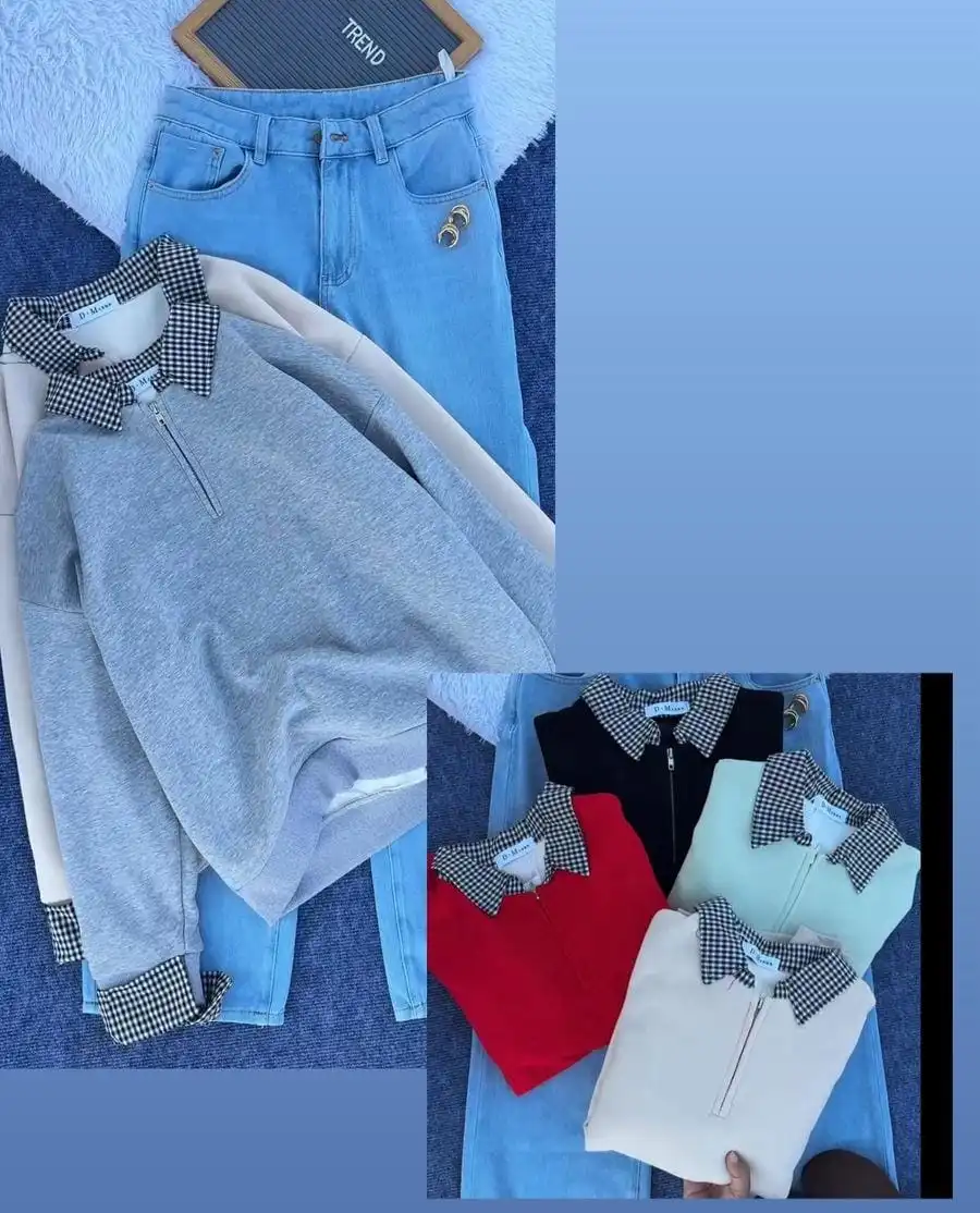 Product image of COLLAR SWEATSHIRT