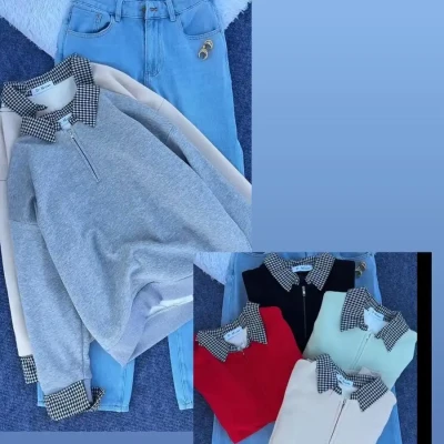 COLLAR SWEATSHIRT