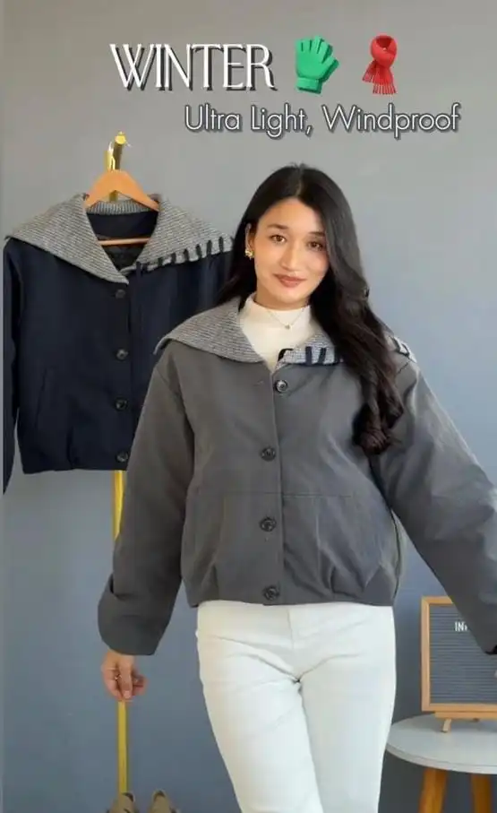 Product image of KOREAN KNITTED SCARF JACKET