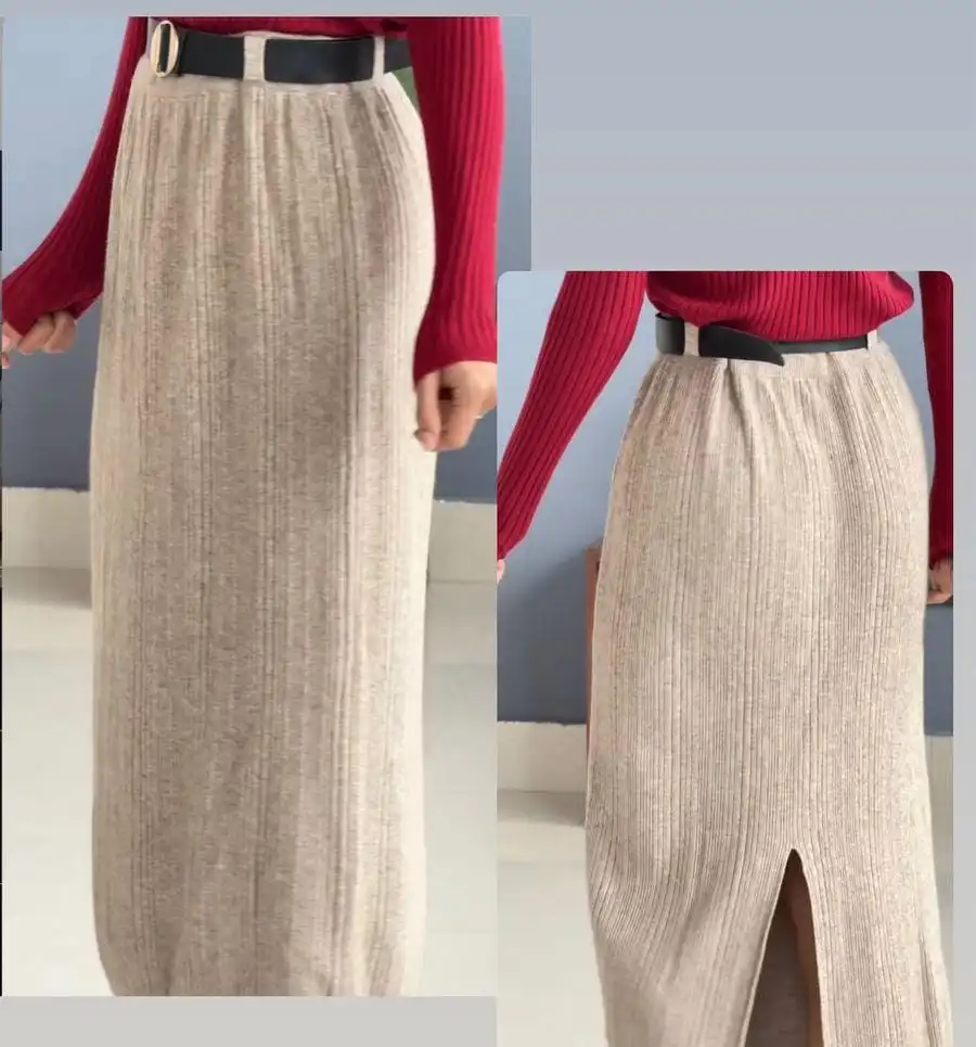 Product image of WOOLEN SKIRT WITH BELT