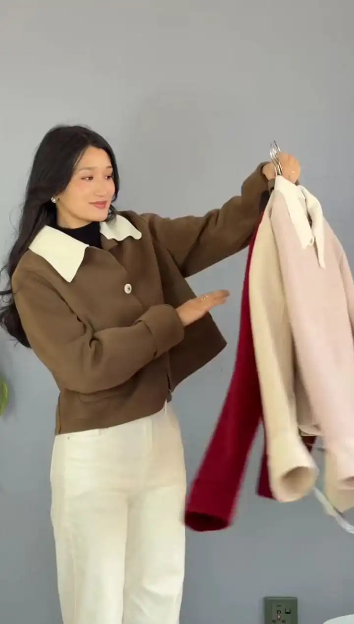 Product image of DUAL COLOUR WOOLEN BLENG CARDIGAN