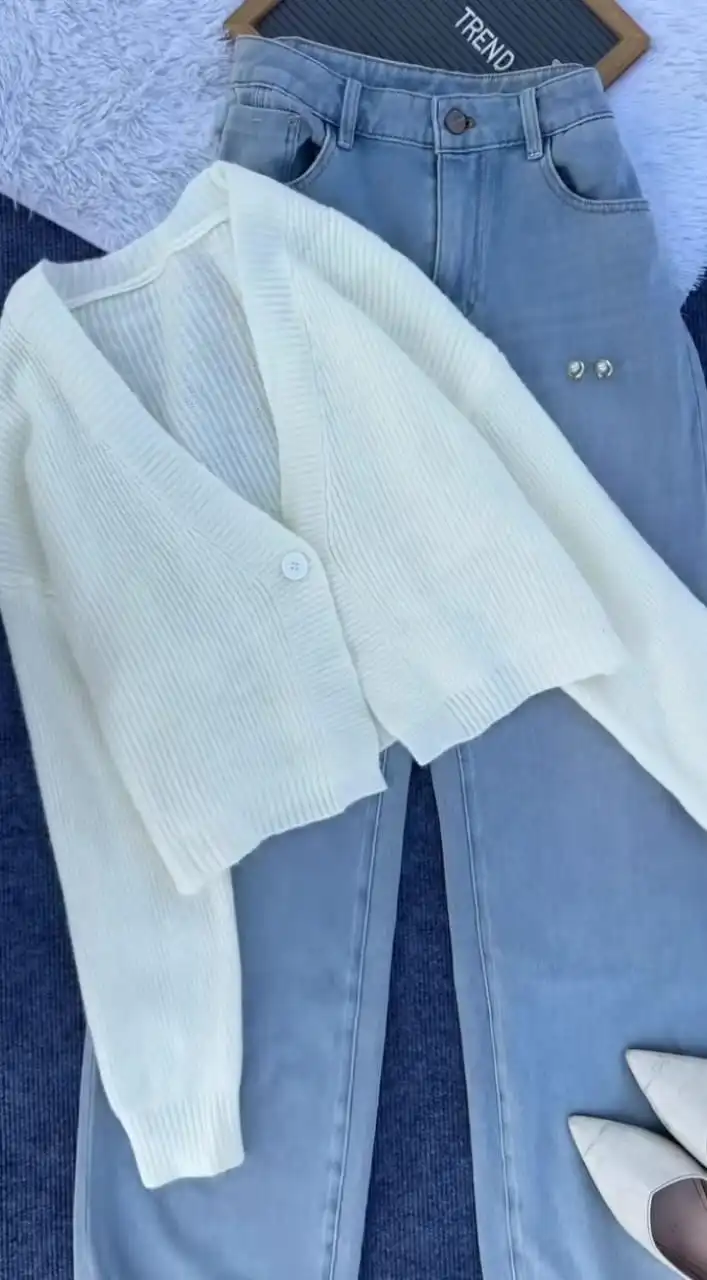 Product image of WOOLEN ONE BUTTONED CARDIGAN