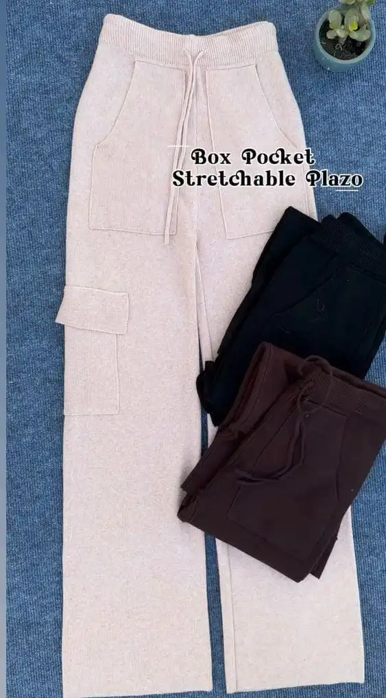 Product image of WOOLEN BOX PLAZO PANT