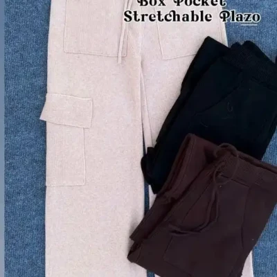 WOOLEN BOX PLAZO PANT