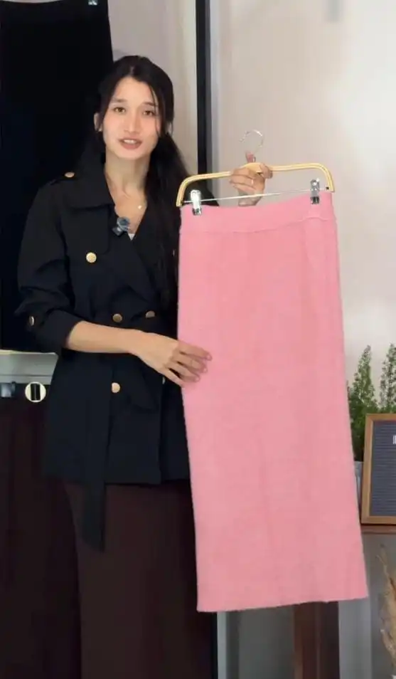 Product image of WOOLEN LONG FUR SKIRT