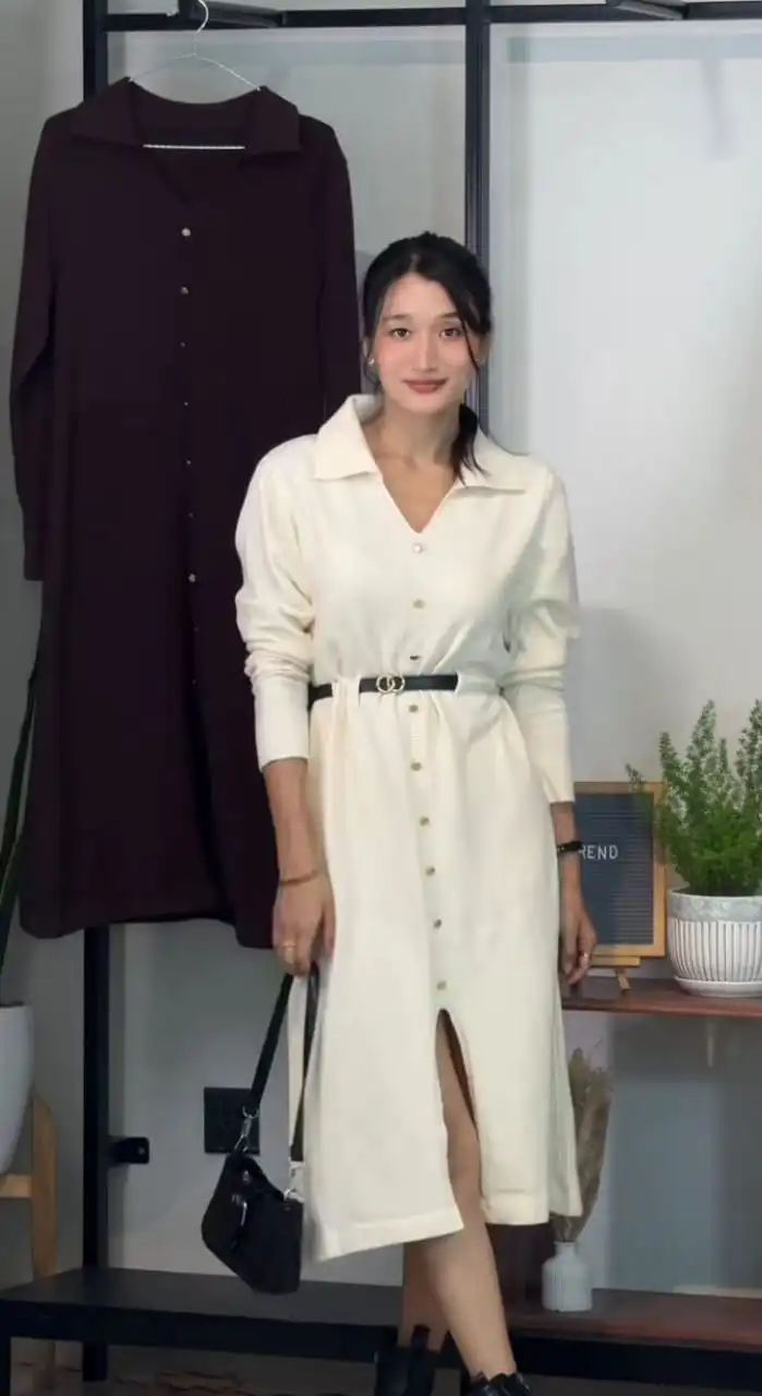 Product image of WOOLEN DRESS WITH BELT
