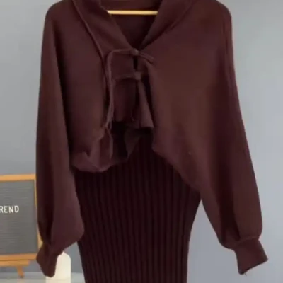 WOOLEN KIMONO DRESS