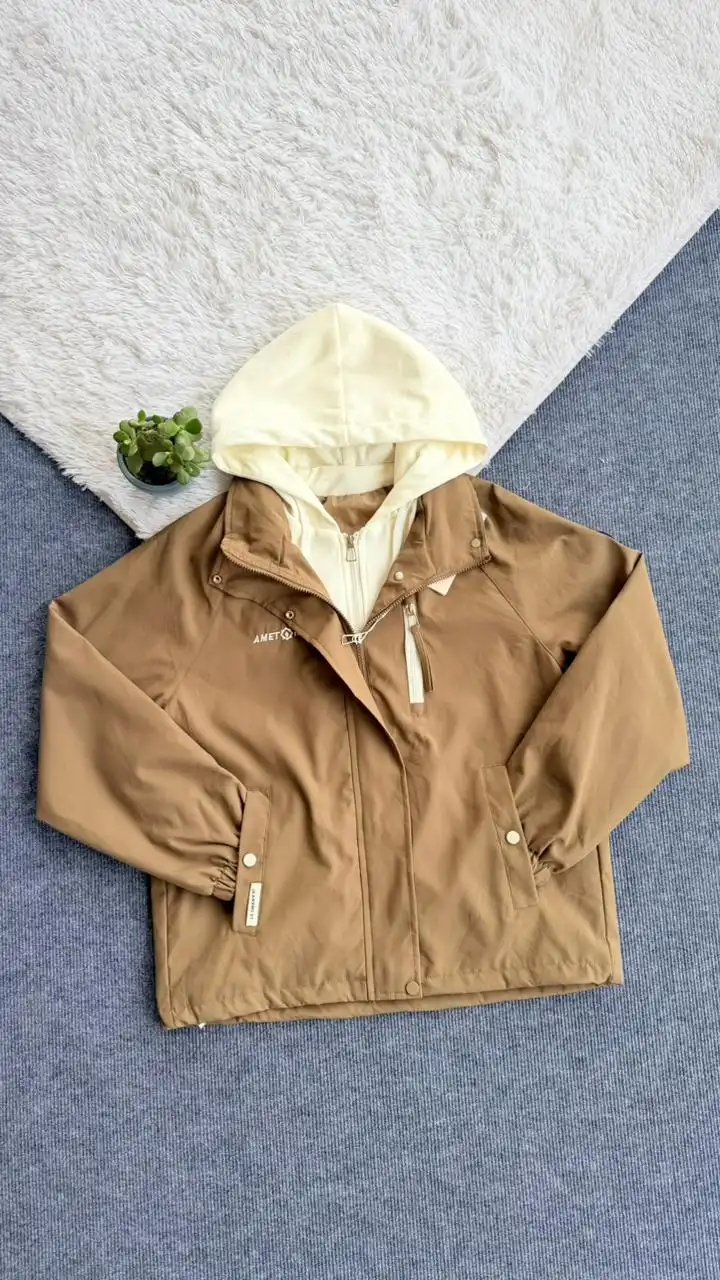 Product image of WHITE HOODED JACKET