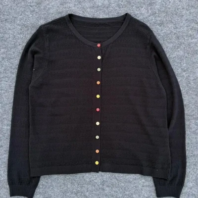 COLORFUL BUTTONED CARDIGAN