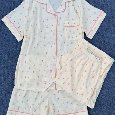 TISSUE COTTON 3 PIECE PJ SET