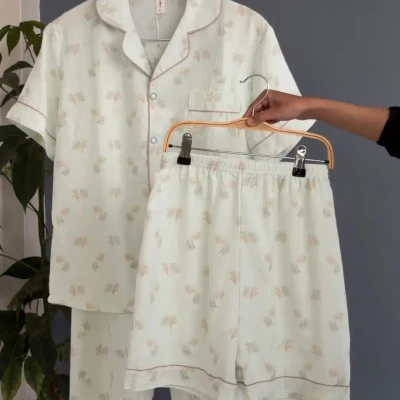 NEW 3 PIECE PURE COTTON PJ SET