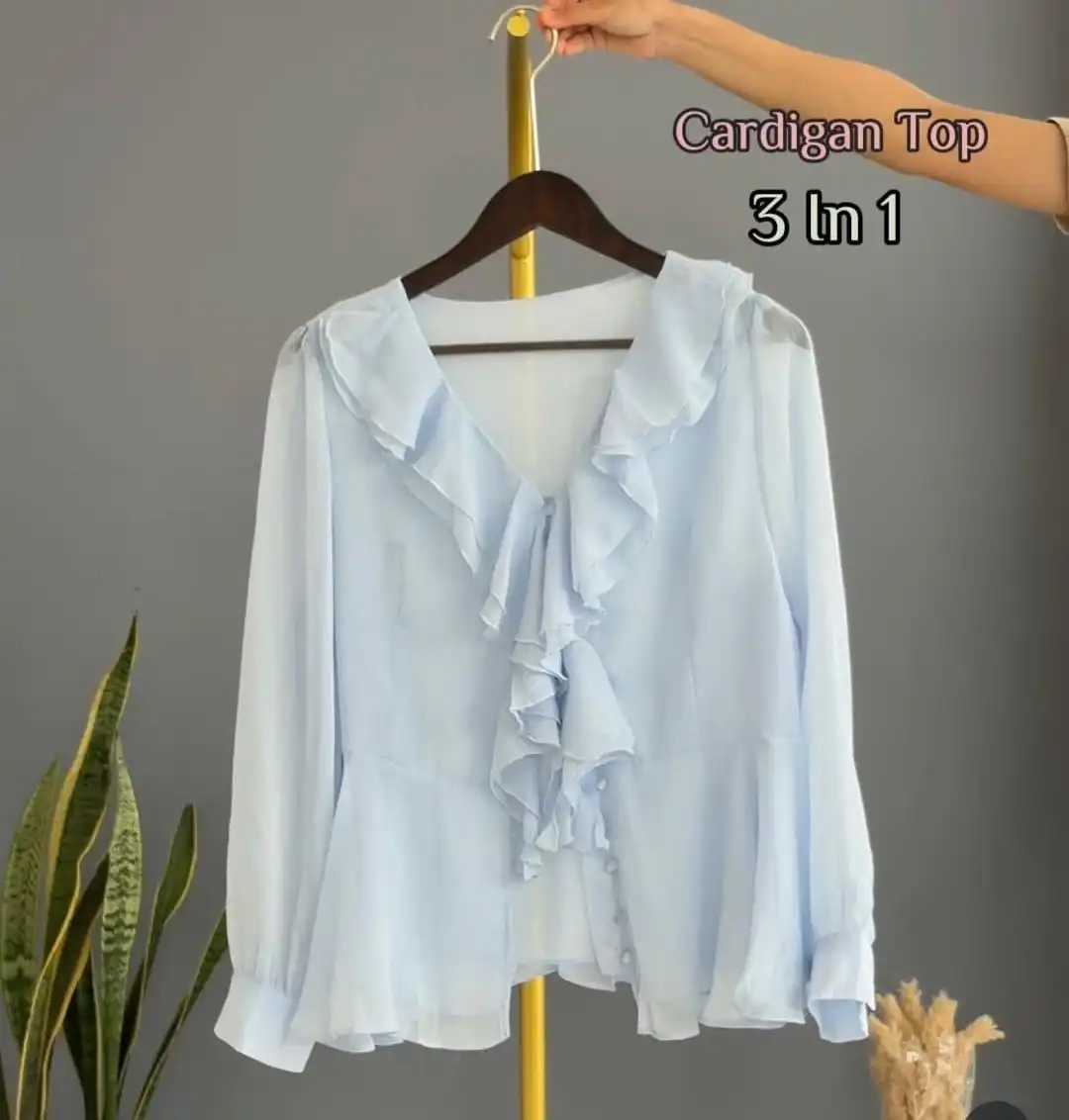 Product image of CHIFFON RUFFLE TOP