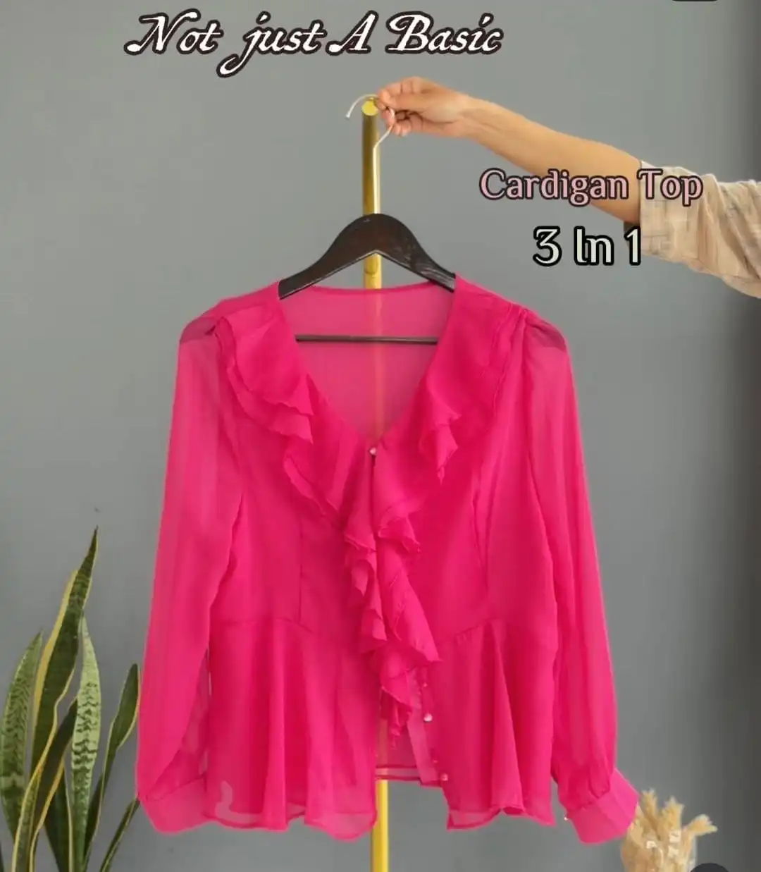 Product image of CHIFFON RUFFLE TOP