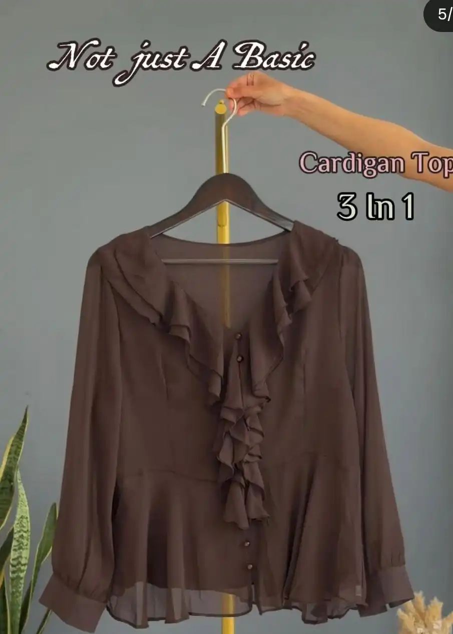 Product image of CHIFFON RUFFLE TOP