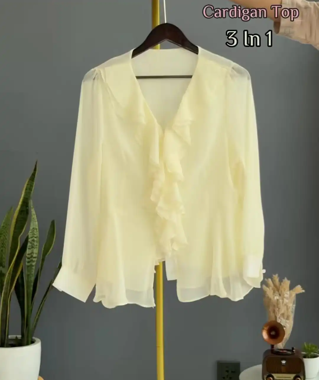 Product image of CHIFFON RUFFLE TOP