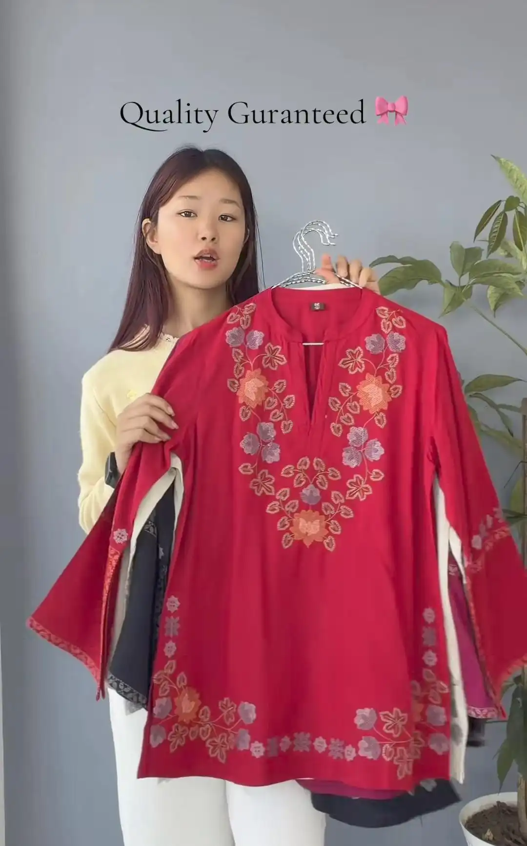 Product image of MERMAID SLEEVES WITH COLLAR DESIGN SHORT KURTHI
