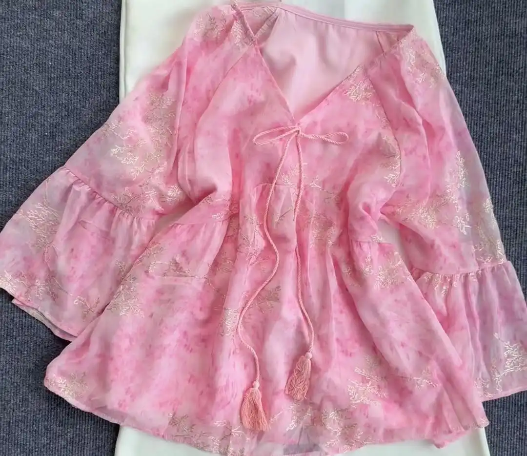 Product image of Floral bell sleeve top