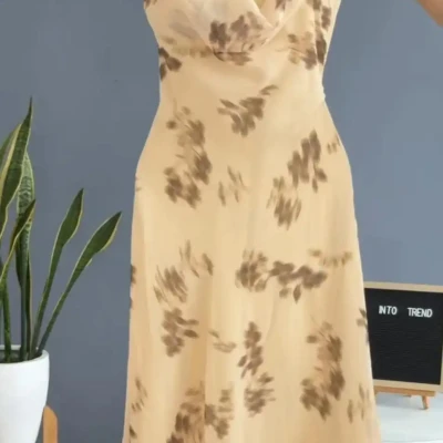 Polka dot one sided dress
