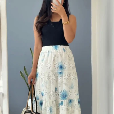 CHICKEN KARI FLORAL PRINT SKIRT