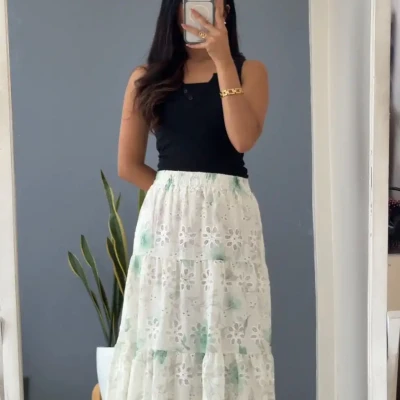 CHICKEN KARI FLORAL PRINT SKIRT