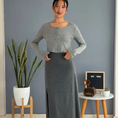 SLEEVELESS LINNING OUTER DRESS
