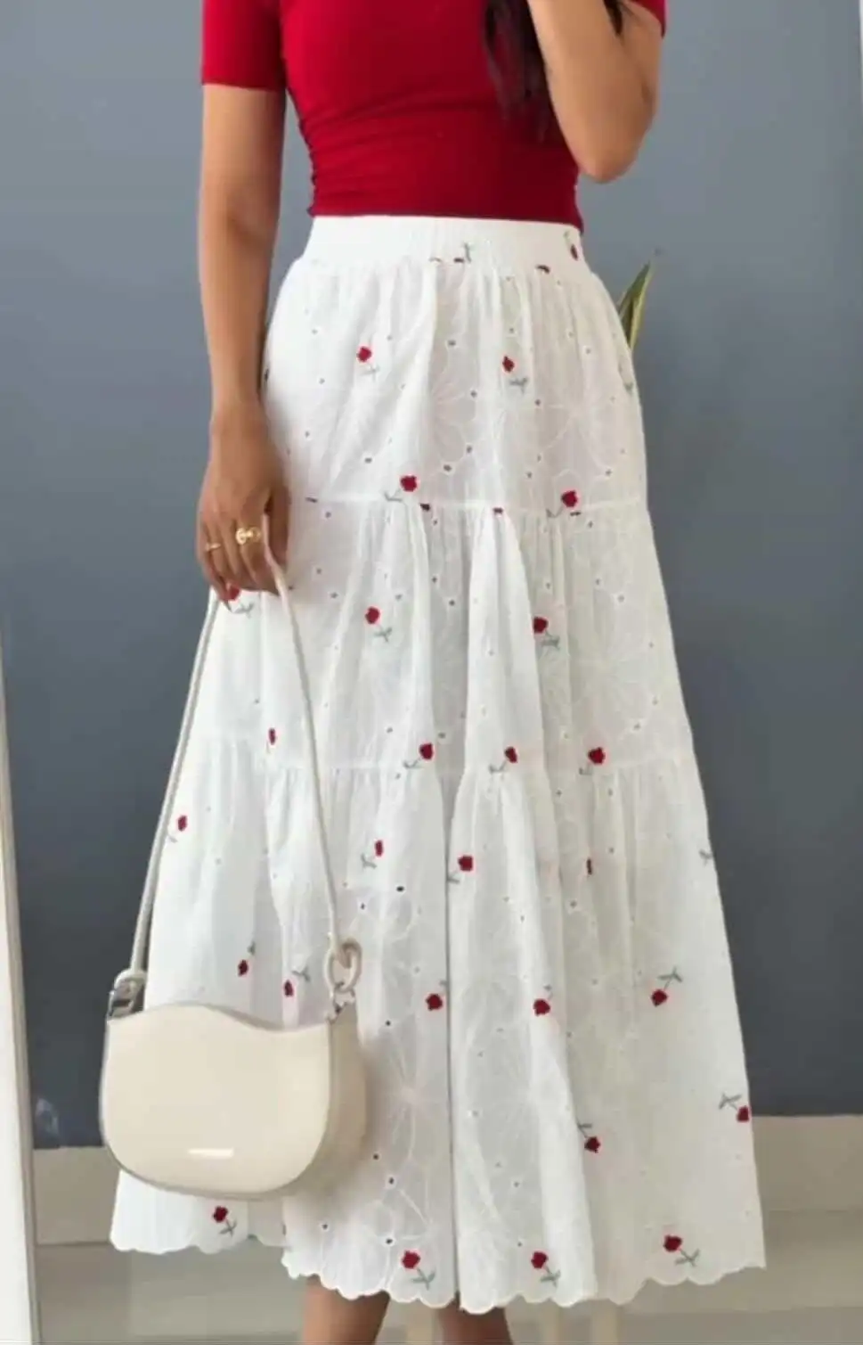 Product image of CHICKEN KARI CHERRY PRINT SKIRT