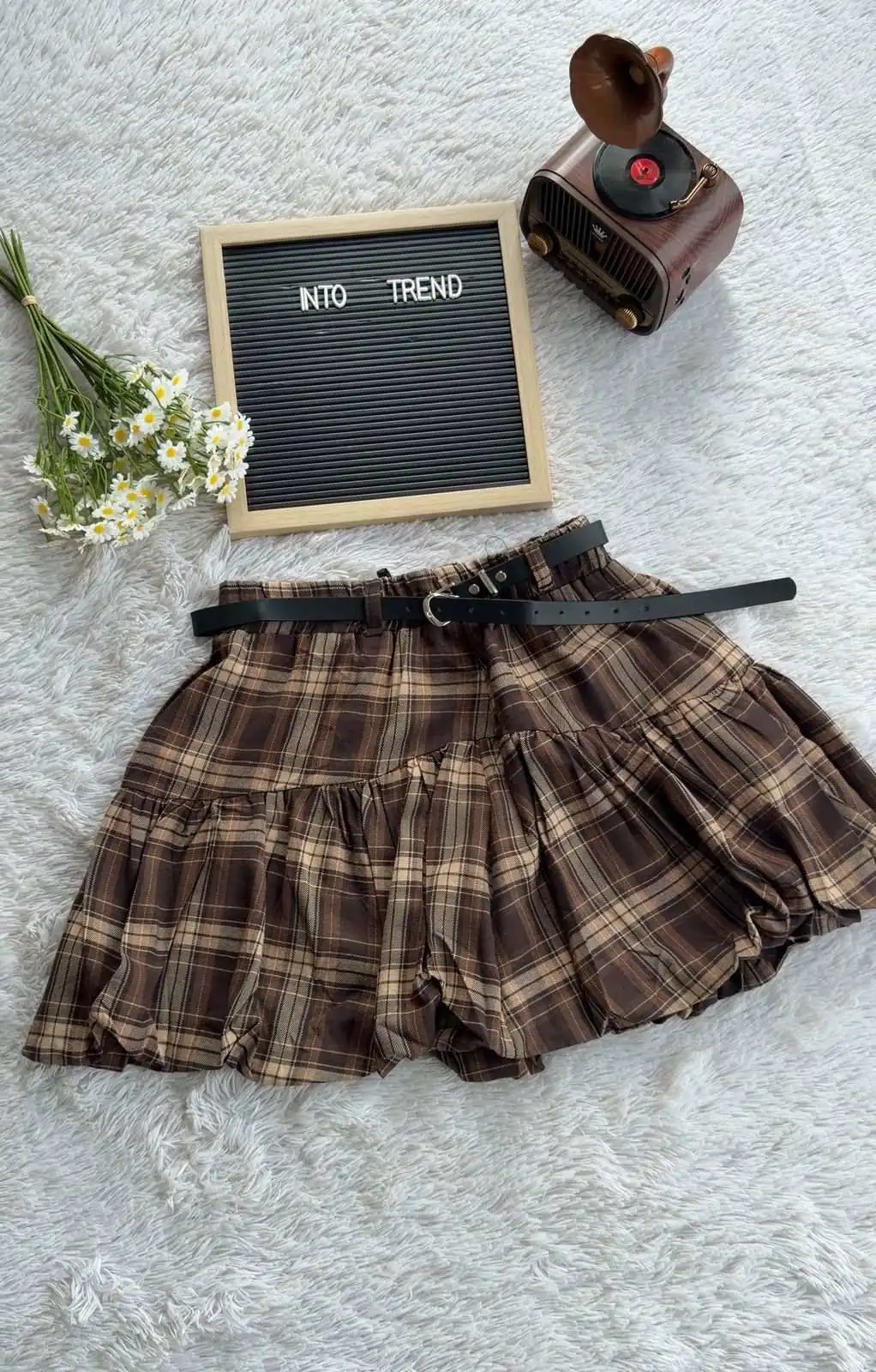 Product image of CHECKED BUBBLE SKIRT