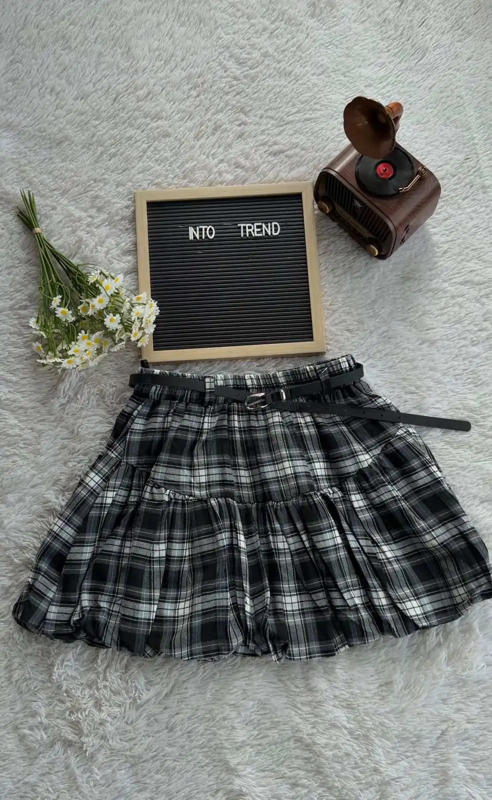 Product image of CHECKED BUBBLE SKIRT