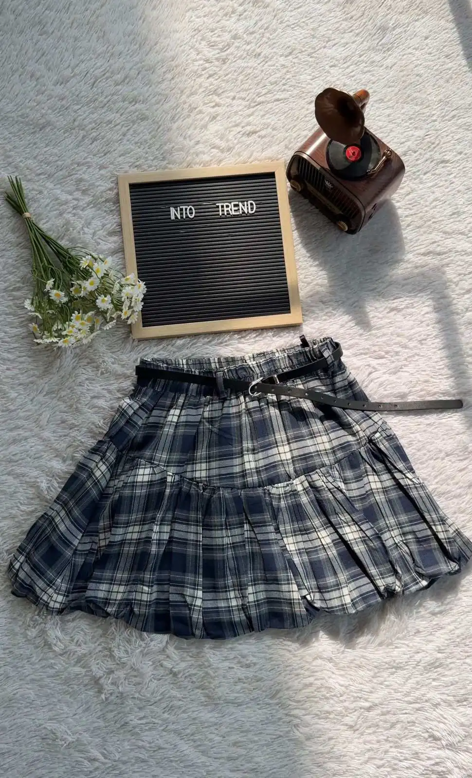 Product image of CHECKED BUBBLE SKIRT