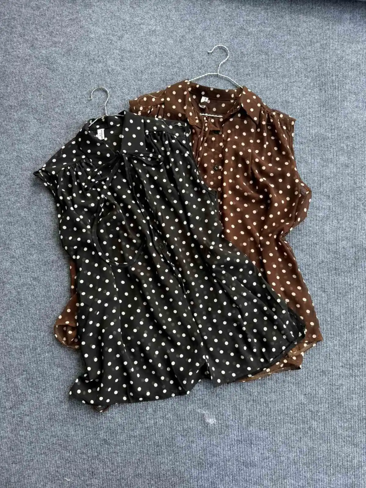 Product image of POLKA DOT SLEEVELESS SHIRT  TOP