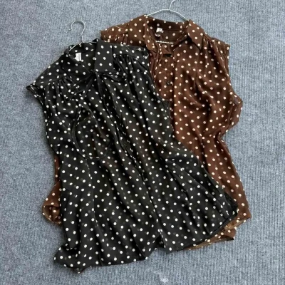 116 POLKA DOT SLEEVELESS SHIRT ...