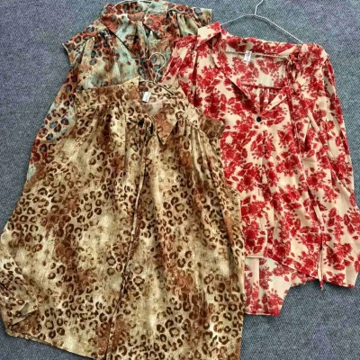 126 CHIFFON SLEVELESS SHIRT TOP