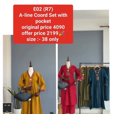 R7 E02 A-Line Coord Set With Po...