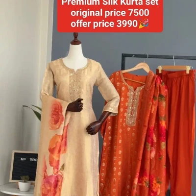 R7 E07 Premium Silk Kurta Set