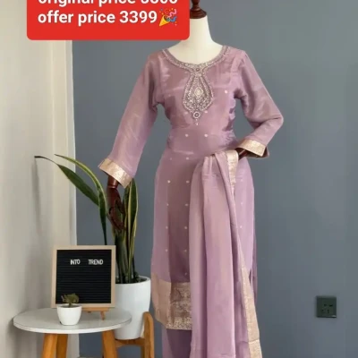 R7 E14 Silk Kurtha 3pc Set