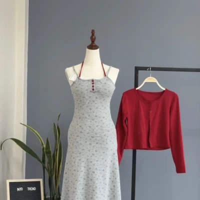 ALINE PADDED CARDIGAN DRESS 187