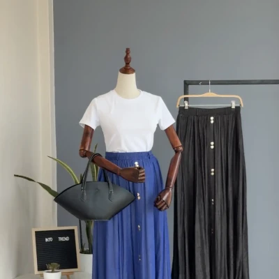 LONG PLEATED SKIRT 165