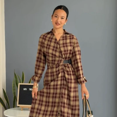 R2 075 ZARA CHECKED DRESS