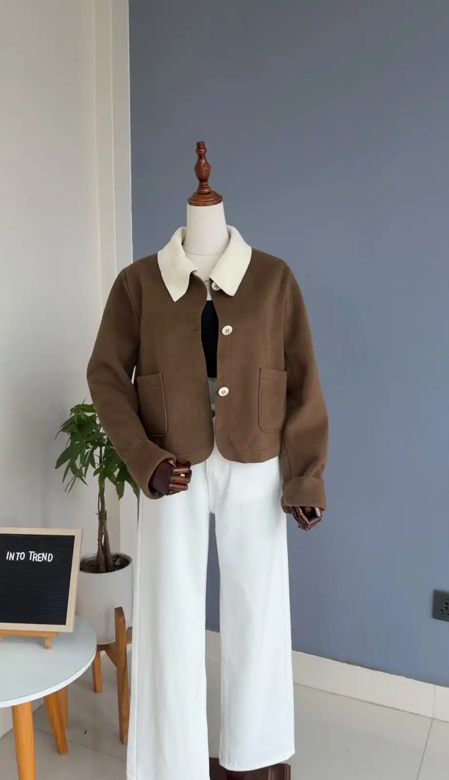 Product image of DUAL COLOUR WOOLEN BLENG CARDIGAN