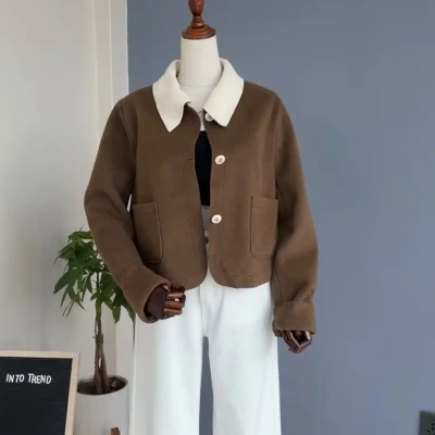 DUAL COLOUR WOOLEN BLENG CARDIG...