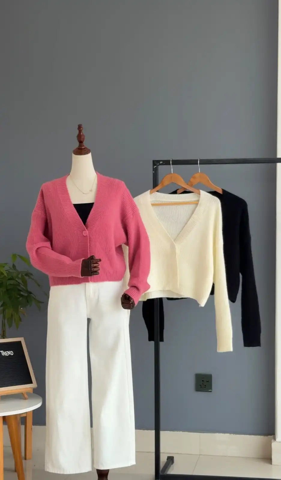 Product image of WOOLEN ONE BUTTONED CARDIGAN