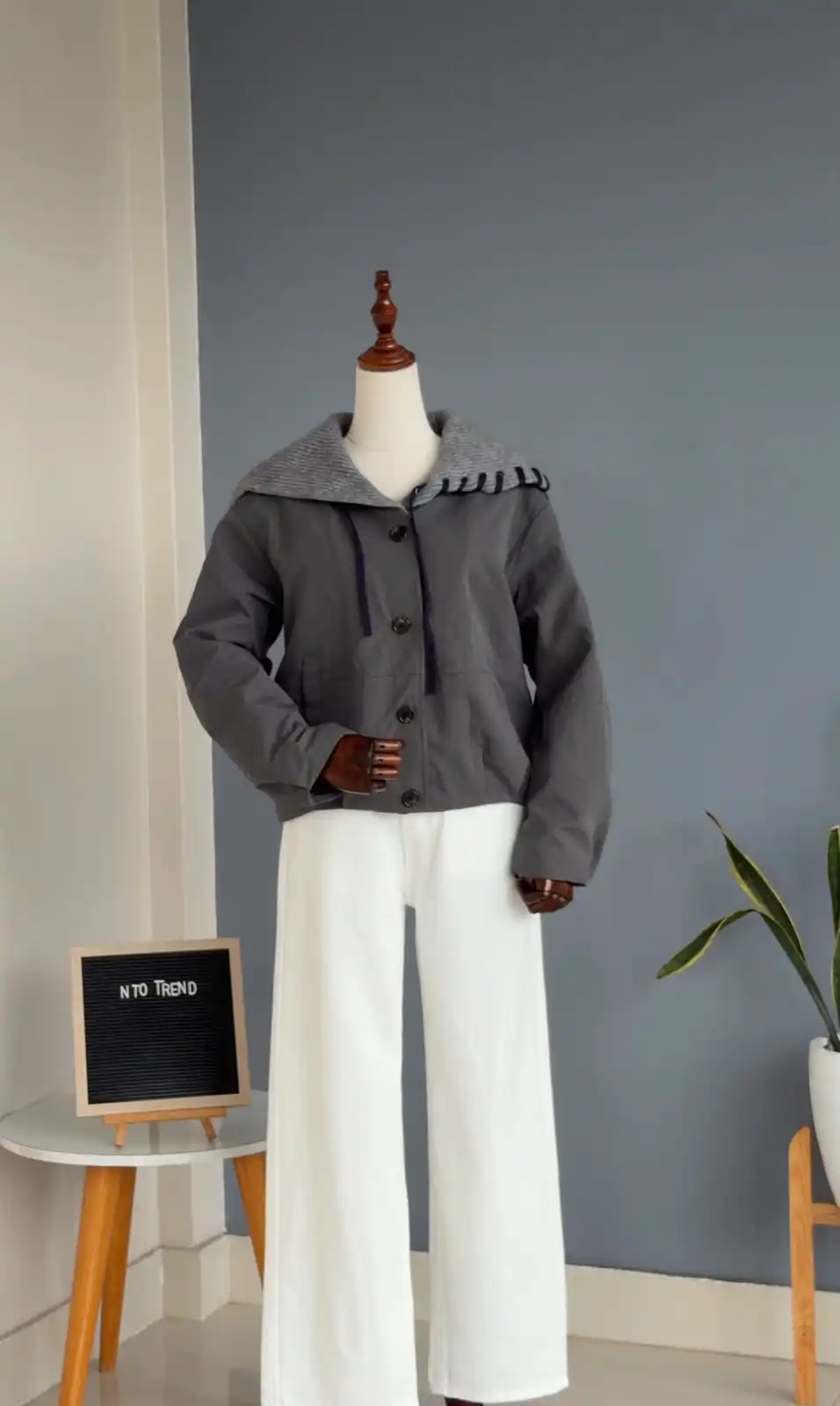 Product image of KOREAN KNITTED SCARF JACKET