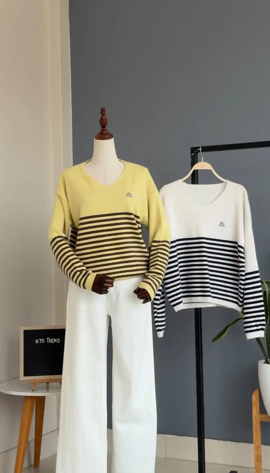Product image of SHEEPEM VNECK STRIPE