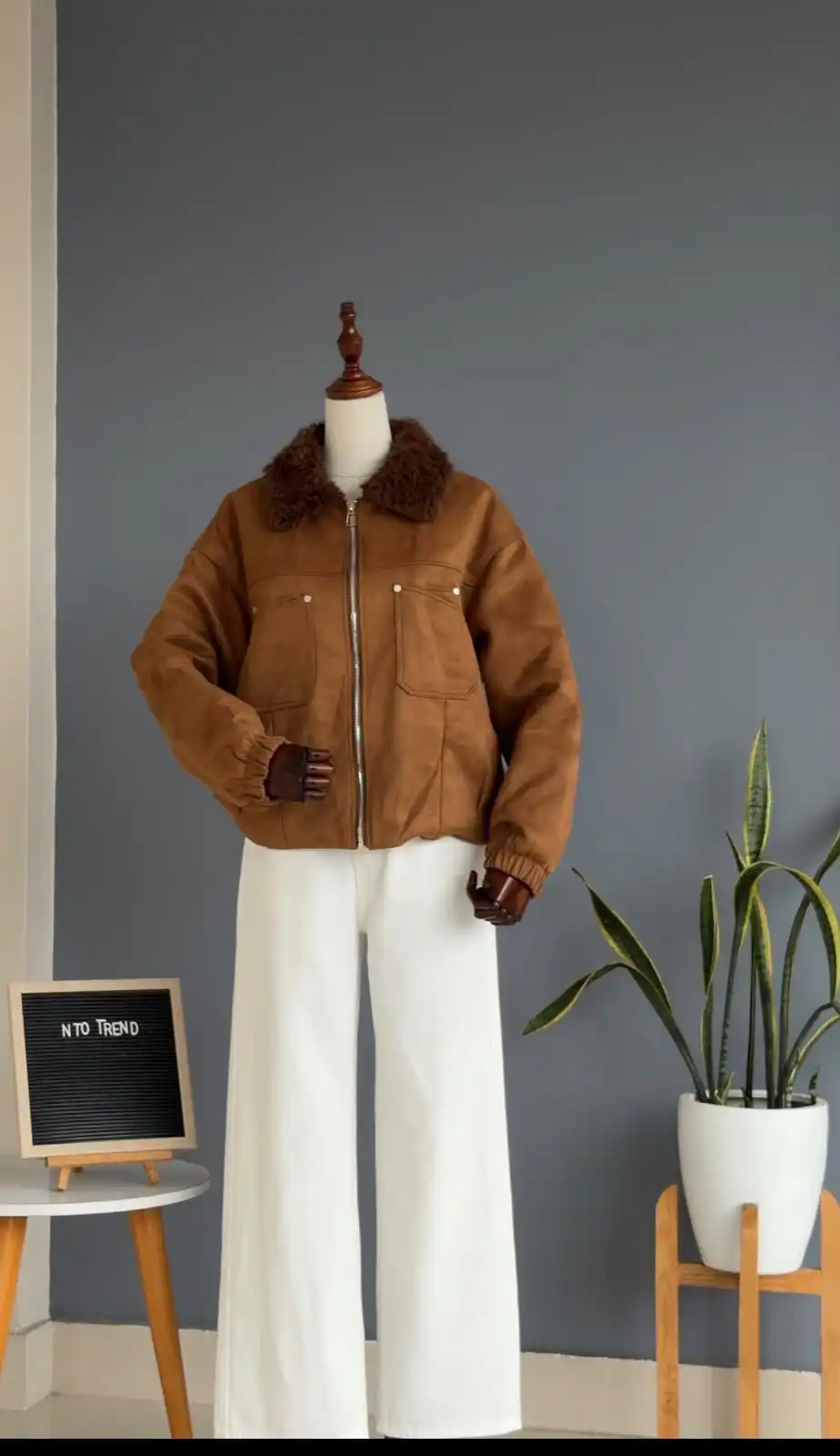 Product image of ATTACHED BROWN FUR SUEUD JACKET