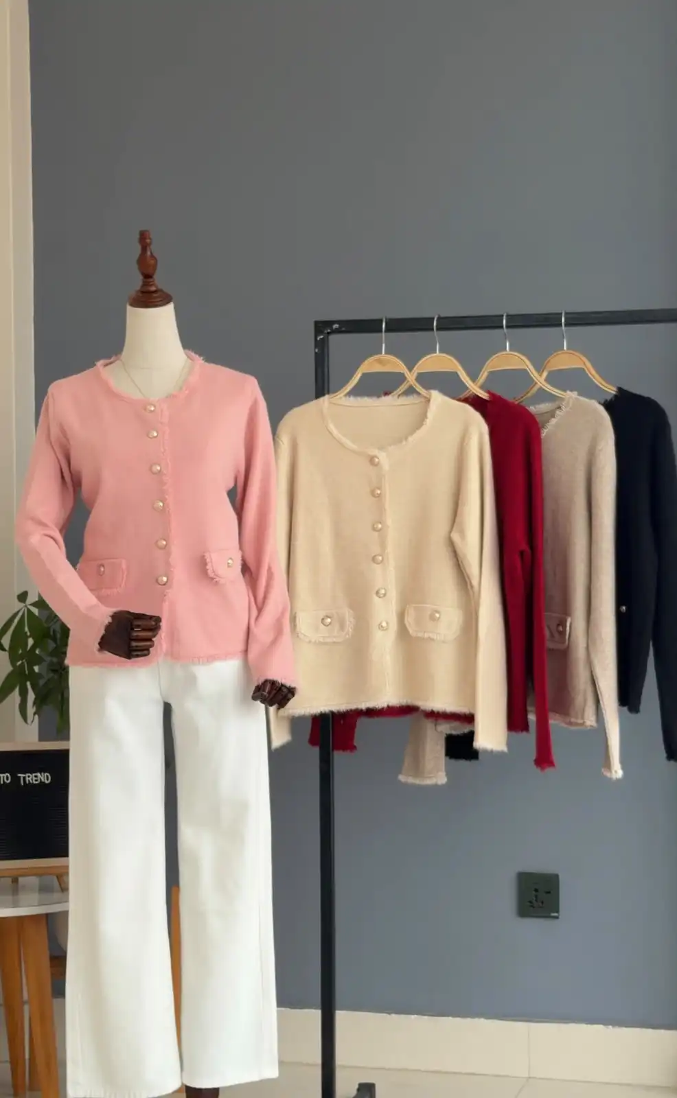 Product image of TWEED COAT STYLE CARDIGAN